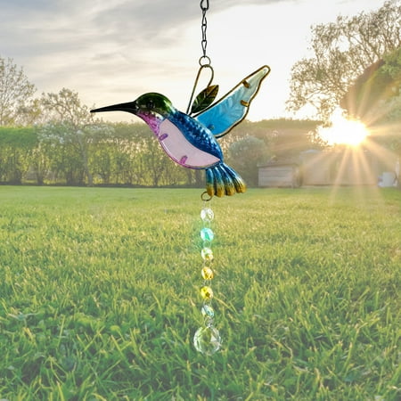 

Hummingbird Sun Catcher Glass Crystal Hummingbird Window Decoration Glittering Hanging Hummingbird Prism Window Pendant for Home Window Balcony Courtyard Shop Decor