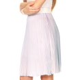 thumbnail image 3 of Sakkas Amira Accordion Pleated Midi Crepe Slim Skirt with Elastic Waist - Blue/pink - One Size Regular, 3 of 5