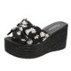 thumbnail image 1 of Amzcrzy Zapatos de mujer,Zapatos de mujer,Zapatillas de mujer, Sandalias con lazo y flores de boca de pez para mujer, cómodas zapatillas de suela gruesa Sandalias Mujer Zapatillas De Casa, 1 of 9