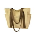 thumbnail image 4 of Bolso de hombro para mujer, moderno, para uso universitario, para viajes al aire libre, fiestas y vacaciones. Caqui, 4 of 8