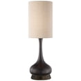 thumbnail image 2 of Possini Euro Design Modern Table Lamp with USB and AC Power Outlet Workstation Charging Base 24.5" High Espresso Bronze Droplet Living Room Desk, 2 of 8