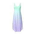 thumbnail image 4 of Women's Fashion Nightgown Comfortable Beach Sleeveless Hawaiian Dress Purple L, 4 of 4