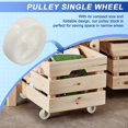 thumbnail image 5 of 3 Inch Single Wheel Light White Pp Plastic Small With Diameter 72mm Smooth Piece Folding Bed Pulley 10pcs, 5 of 5