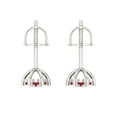 thumbnail image 4 of 0.28Ct Brilliant Round Cut Studs Ruby 14K White Solid Solid Gold Everyday Dainty Earrings Screw Back, 4 of 7
