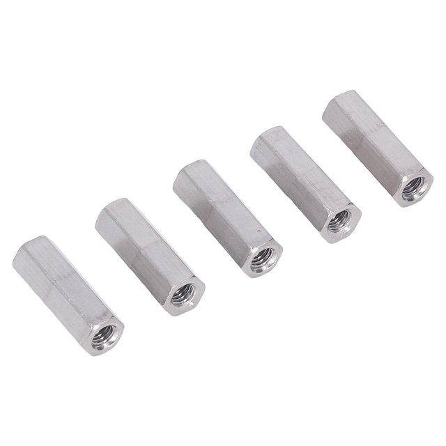 Tuerca De Acoplamiento Hexagonal, Resistencia A La Corrosión Conector De Varilla Roscada M6x1 Acero Inoxidable 304 Uso Amplio Para Tornillos De Máquina