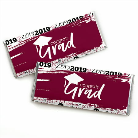 Maroon Grad - Best is Yet to Come - Burgundy 2019 Graduation Candy Bar Wrappers Party Favors - Set of