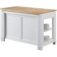 thumbnail image 5 of Maklaine 54" Transitional Wood Kitchen Island with Slide Out Table in White, 5 of 9