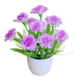 thumbnail image 2 of FENGGHAO Mothers Day Artificial Carnation Bouquet Potted Plant Realistic Silk Flowers UV Resistant Bendable Stems Home Decor Wedding Centerpiece, 2 of 7