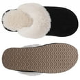 thumbnail image 3 of Litfun Women's Fuzzy Memory Foam Slippers Warm Comfy Winter House Shoes, Black, Size 8-8.5, 3 of 8