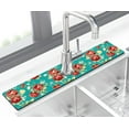 thumbnail image 2 of Kitchen Sink Splash Guard Faucet Mat -2 PC Super Absorbent Fast Drying Mat Sink Gadgets-Splash Guard Behind Faucet Drip Catcher for Kitchen, Bathroom,Sink Mat, Dish Drying Mat, Bathroom(23.5" X 5.5" ), 2 of 5