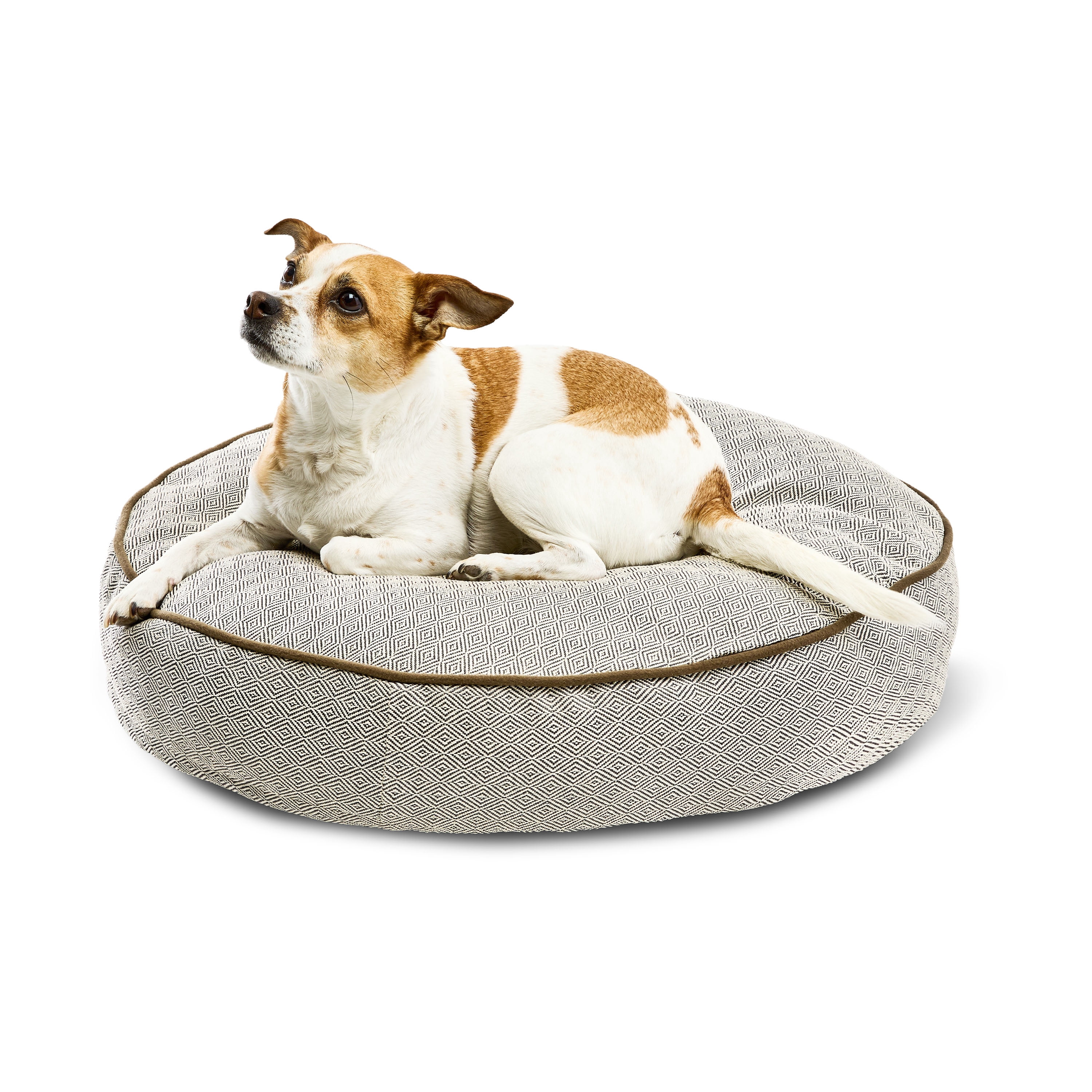 Vibrant Life Small Round Dog Bed, Gray, 24" x 24"