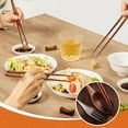 thumbnail image 2 of 3PCS Portable Wooden Tableware Set - Fork, Spoon & Long-Handle Chopsticks (Korean Style), 2 of 7
