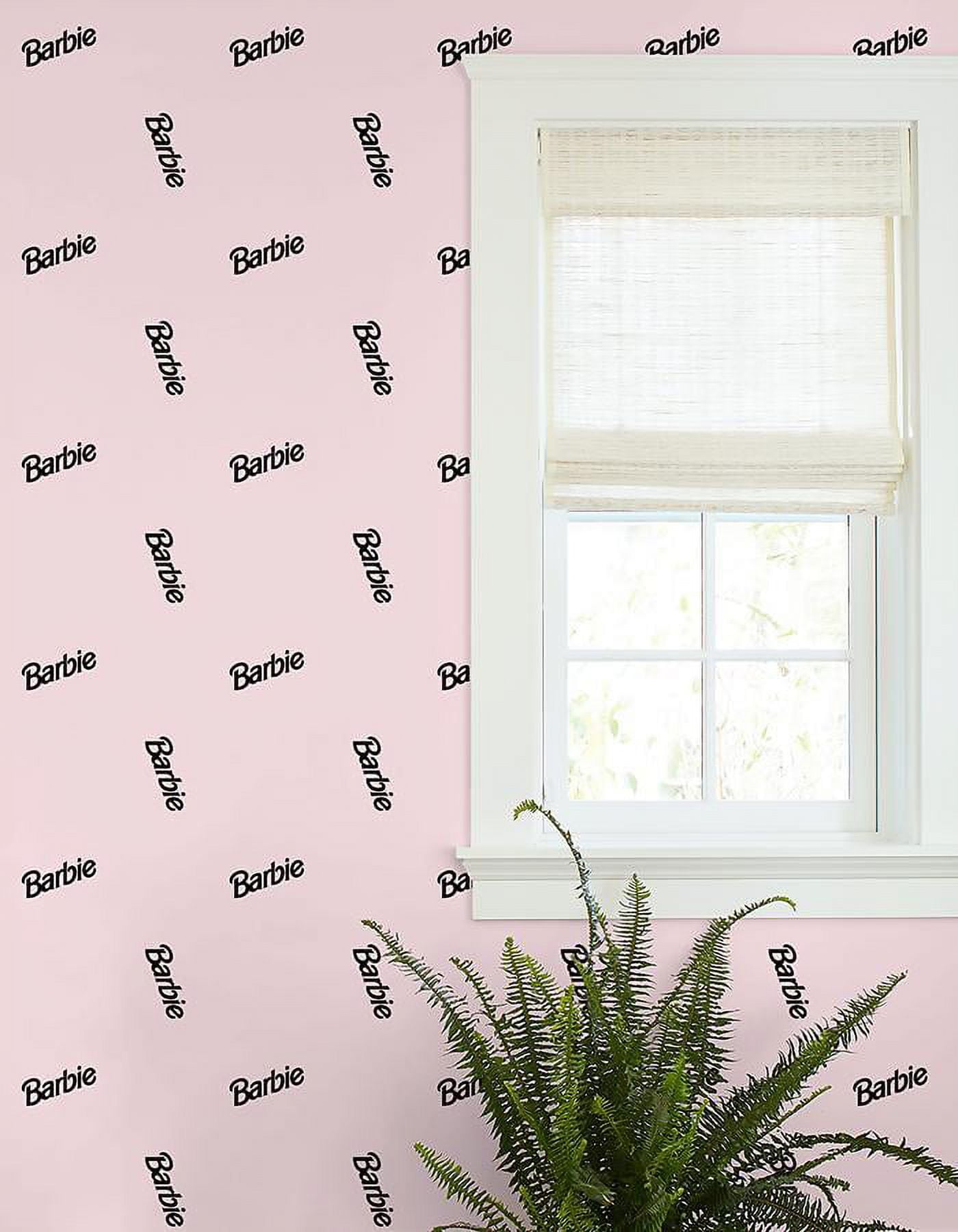 CA Dream Barbie Logo Removable Vinyl Wallpaper by Barbie - Pink