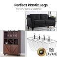 thumbnail image 2 of LAVANE 4 inch / 10cm Plastic Furniture Legs, Set of 4 Mid Century Modern Square Pyramid Replacement Couch Feet with Pre-Drilled M8 5/16 Inch Bolt & Mounting Plate for Sofa Couch Cabinet Ottoman, 2 of 6