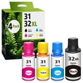 thumbnail image 1 of Topcolor 31 32XL Ink Bottle Set Replacement for HP Smart Tank 5101 7602 6001 5000 Ink Refill Compatible for HP 31 32XL, Compatible for Smart Tank 730, 1 of 7