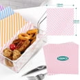 thumbnail image 2 of Valentine's Day Waxed Deli Paper Sheets for Food, Food Basket Liners for Sandwiches, Burgers, Deli Food Wrapper Wax Paper Sheets Diagonal Stripe Pink, 2 of 4