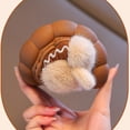 thumbnail image 5 of Hessimy Girl'S Fuzzy Fluffy Slippers Open Toe Cross Band Soft Plush House Slippers Kids Slippers Cow Slippers Kids Slippers Girls Catoon Warm Slippers Indoor (Brown,2), 5 of 9