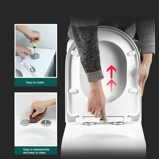 Durable Toilet Easy Installation Quiet Close Toilet Replacement for All Regular Toilet Bowls
