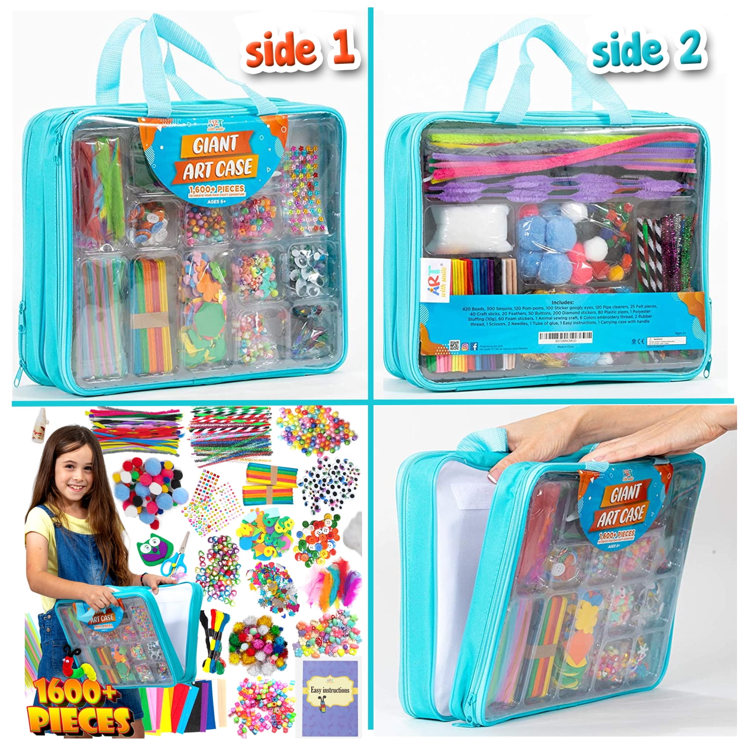 Mega Craft Kit - Kid's Craft Supplies in Carrying Case – RandelAnn's