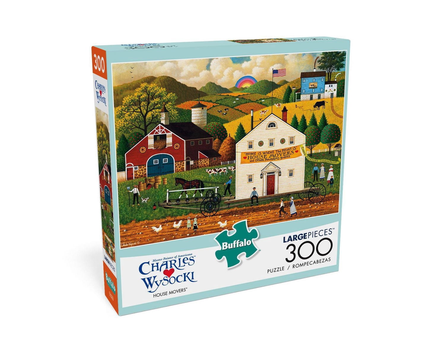 Buffalo Games - Le puzzle Charles Wysocki - House Movers - en 300 pièces