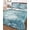 Blue, Dark Blue, Gray, variant on Twin Quilt Bedding Set, Shabby Sage Green Reversible Summer Quilt 3 Pieces, Oil Painting Vintage Art Green White Lightweight Bedspreads Coverlets with 2 Pillow Shams for All Seasons