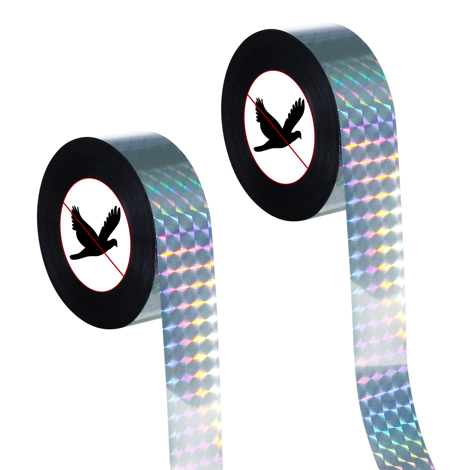 Knowbie Bird Tape, 1''x650FT Double Sided Reflective Bird Tape