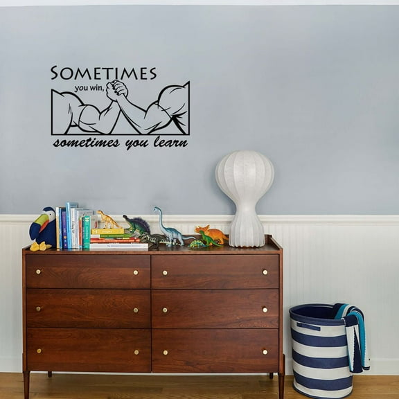 You Win Sometimes You Learn Quote Wrestling Wrestle Fighter WWE Motivation Quotes Saying Wall Art Sticker Designs Vinyl Stickers For Home House Walls Rooms Windows Bedroom Decoration Size (18x20 inch)