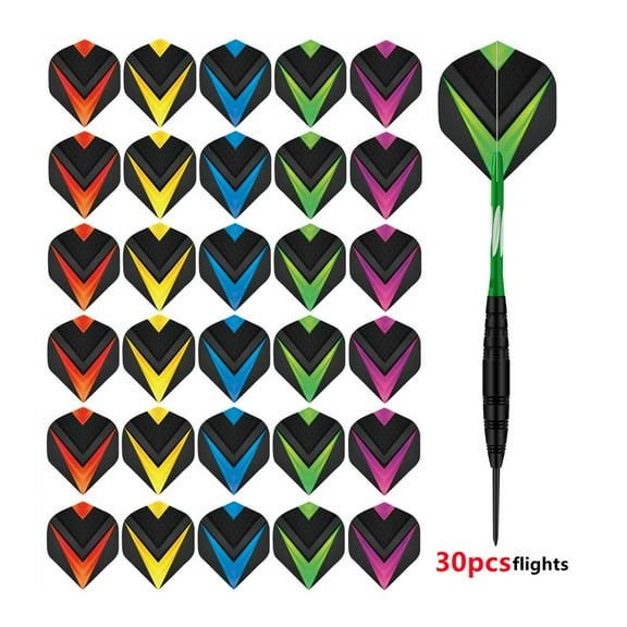 BESTSKY 30Pcs Darts Streamlined Dart Flights for Enhanced Accuracy,Stylish Dart Accessories for Every Player,Style4