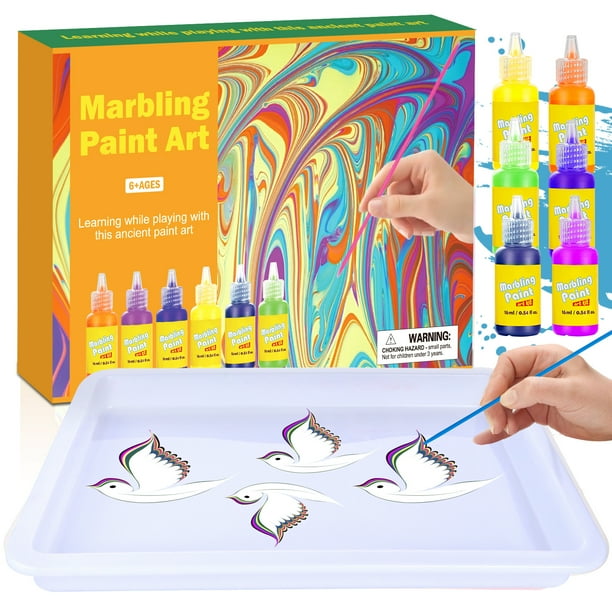 Marbling Paint Kit for Kids Water Art Paint Set Arts and Crafts for Girls & Boys Age 412 Gift