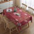 thumbnail image 2 of Merry Christmas Table Cloth Wrinkle Resistant Washable Tablecolths Table Covers Winter Snowflake Table Cover for Christmas Party Decorations Favors Rectangle,60x84inches, 2 of 5