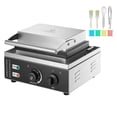 thumbnail image 1 of KFFKFF Doughnut Creator, 1550W Industrial Grade Donut Device with Anti-adhesive Coating, 6 Cavities Dual-Heat Waffle Equipment Produces 6 Donuts, Temperature Range 122-572℉, 1 of 9