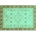 thumbnail image 1 of Ahgly Company Indoor Rectangle Abstract Turquoise Blue Modern Area Rugs, 7' x 9', 1 of 4
