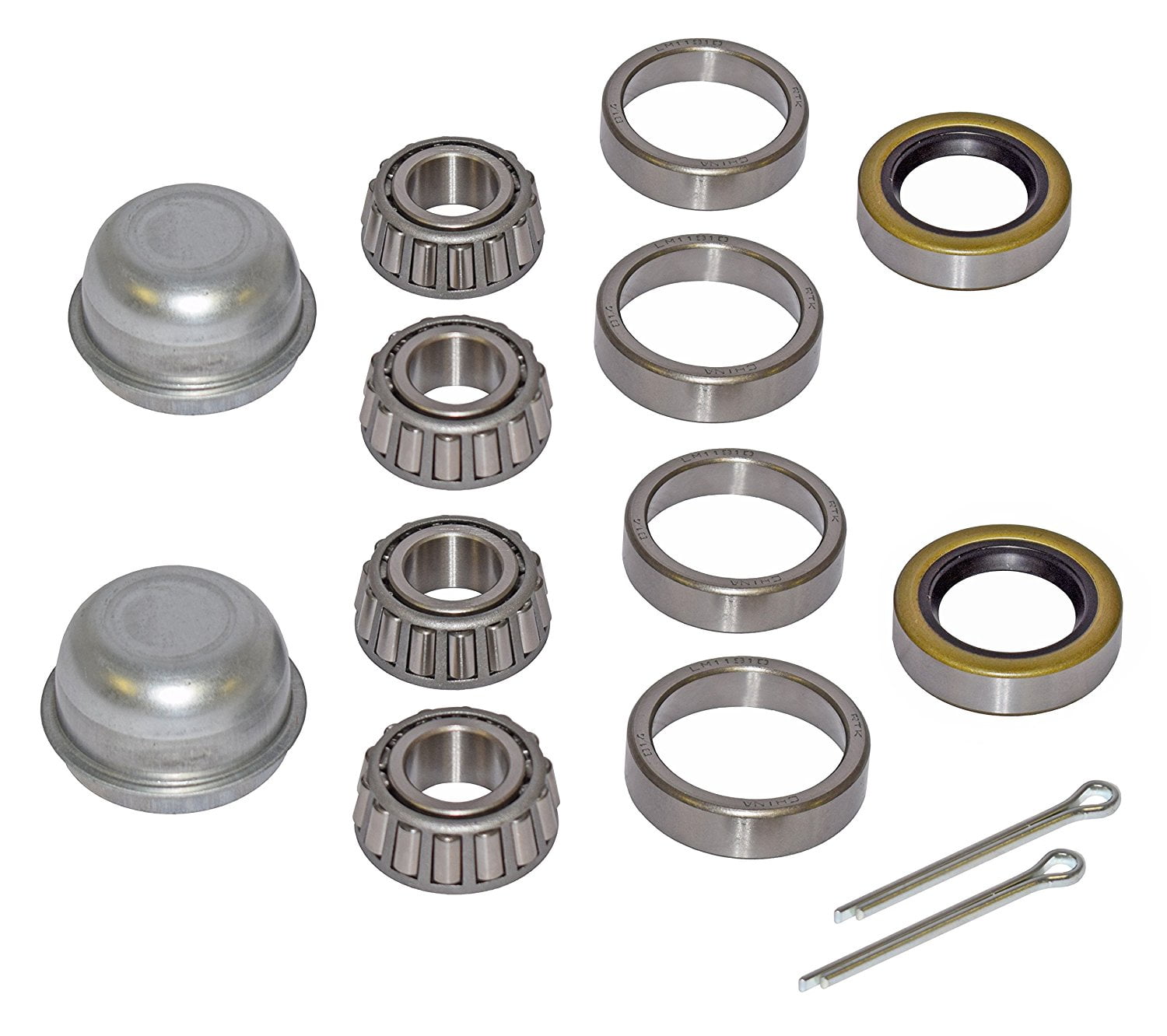 Pair of Trailer Bearing Repair Kits for 3/4 inch Straight Spindles