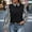 Black women long sleeve striped blouses a1, variant on thefmos Women's Fall Winter Long Sleeve Collared Blouses Striped Casual Work Shirts Business Office Tops Solid Pullover Fashion Vacation Clothes, Navy XS