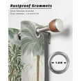 thumbnail image 6 of nqOlkjepod Outdoor Curtains for Patio Waterproof, Tropical Green Palm Tree Outdoor Privacy Panels Grommet, Summer Beach Botanical Blackout Outside Curtains for Porch/Cabana 54"x108", 2 Panels, 6 of 8