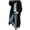 Black, variant on Coats for Women Casual Oversized Notched Collar Single Breast Midi Long Trench Coat,Sizes S-2XL