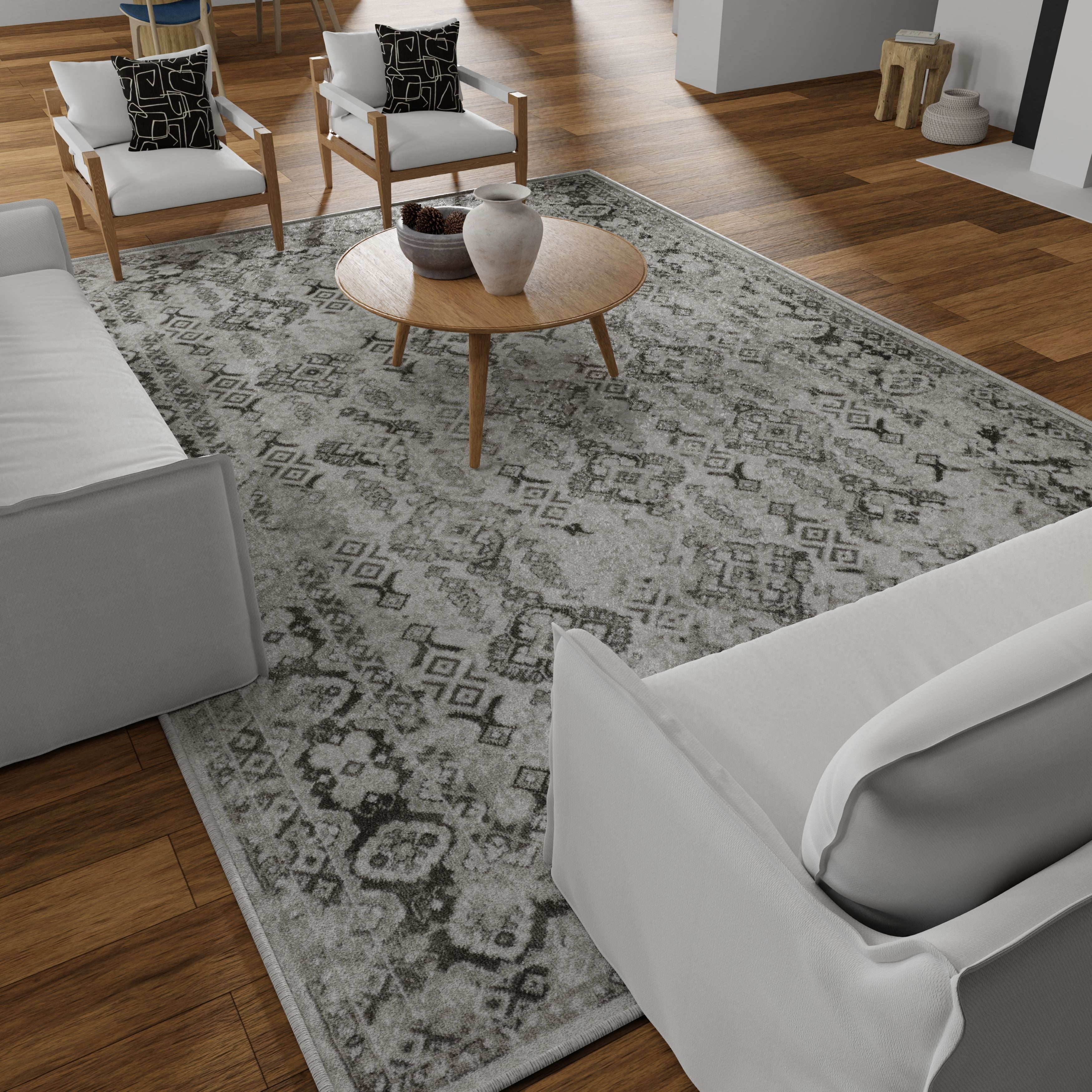 Loomaknoti Rhane Almurz 5' x 7' Gray Oriental Indoor Area Rug