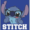 thumbnail image 2 of Junior's Lilo & Stitch With Silly Black Glasses, Reading Time  Graphic Tee Royal Blue Large, 2 of 3