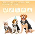 thumbnail image 3 of Disfraz de perro, cómodo esmoquin para perros grandes, juego de pajarita desmontable para perros para beagle, rottweiler, pointer alemán de pelo corto, 3 of 4