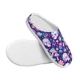 thumbnail image 3 of JUNZAN mushroom rainbow Skull cartoon Print Cozy Slippers for Men& Women,Fuzzy Slip-on Slippers TPR Sole Slippers Plush Lining House Shoes for Indoor & Outdoor-37/38, 3 of 7