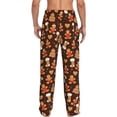 thumbnail image 3 of Goofa Christmas Gingerbread Cookies Pattern Printed Soft Pajama Pants for Men, Wide Leg Comfy Casual Lounge Yoga Pants-, 3 of 9