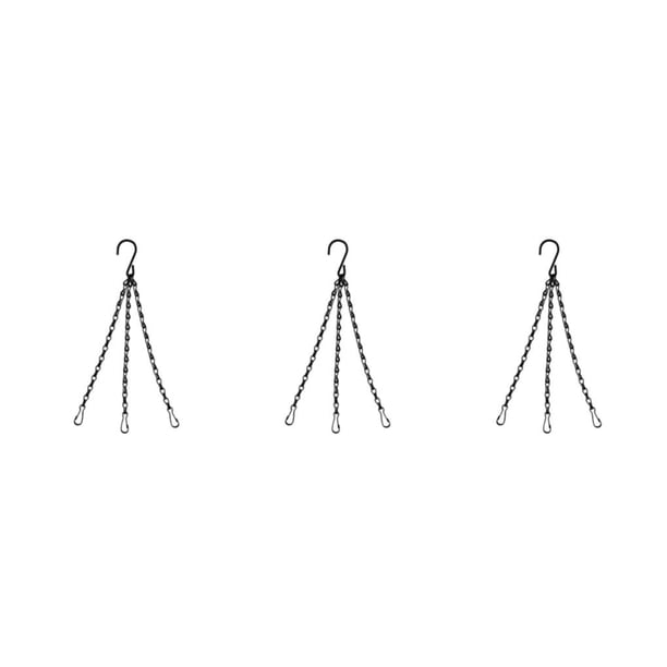 Injueey Cadena de repuesto duradera de 3 patas para cesta colgante de Metal longitud ajustable fácil de colgar conjunto de cadena colgante Type1 NO1