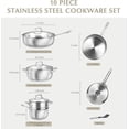 thumbnail image 2 of Koch Systeme CS 10-Piece Stainless Steel Cookware Set - Professional Grade, Induction Compatible Pots and Pans Set with Lids, Oven & Dishwasher Safe, 2 of 7