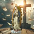 thumbnail image 2 of 7.6"H Our Lady of Guadalupe Figurine - Virgin Mary Resin Statue, Blessed Mother Mary Collection, Ideal for Desktop, Bookshelf Decor, and Religious Gifts, 2 of 11