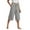 Gray, variant on Fengactive Women's Summer Casual Loose Wide Leg Capri Pants Elastic Waist Casual Drawstring Capris with Pockets