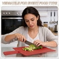 thumbnail image 5 of Uxcell 4 Pcs Foldable Cutting Board, 15" x 8.5" Plastic Folding Cutting Board Chopping Mat Non-Slip for Cooking Camping, Sky Blue, 5 of 7
