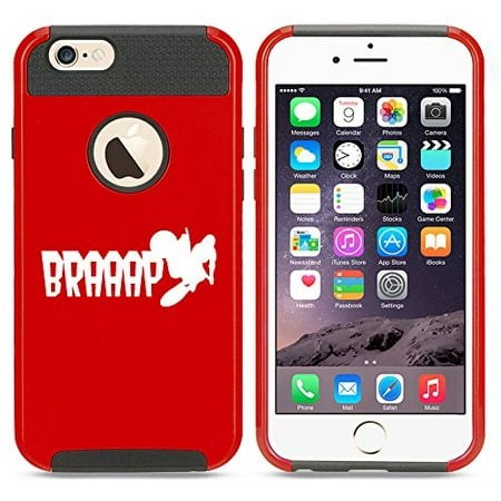 For Apple (iPhone 8) Shockproof Impact Hard Soft Case Cover Dirt Bike BRAAAP
