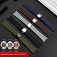 thumbnail image 4 of Correa de reloj de silicona de goma de 25 mm para Patek Philippe 5711 5712G Nautilus, correa de reloj negra, azul y marrón, correa deportiva para hombre, 4 of 5