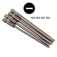 thumbnail image 1 of 4Pcs 1/4 Hex Shank 100Mm Long Screwdriver Bits for Torx/Hexagon/Cross/Slotted A, 1 of 10