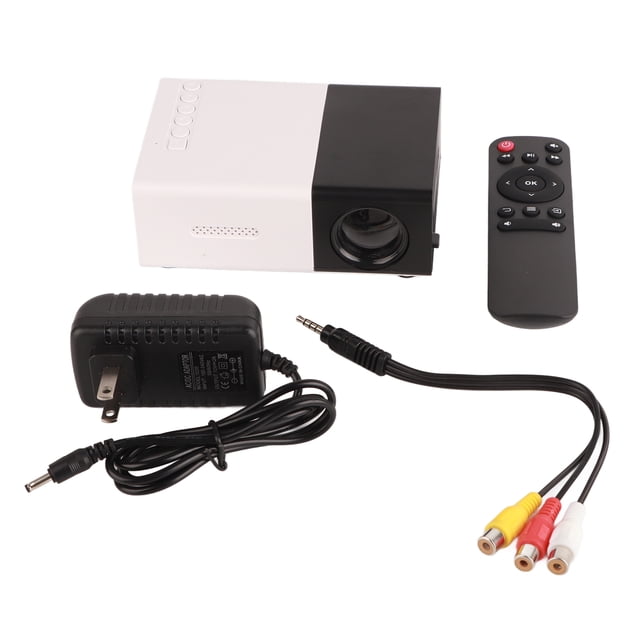 Proyector pequeño HD en Color Real, proyector LED portátil de cine en casa para teléfono móvil, enchufe CN, CA 220V, negro y blanco